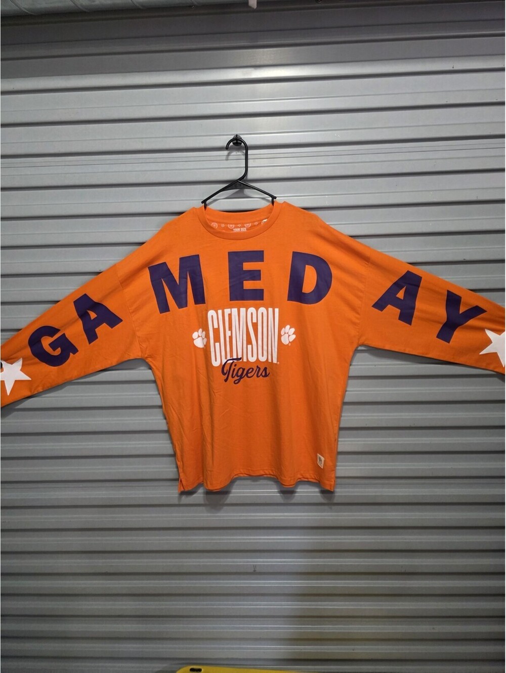Pressbox Clemson Tigers Orange Long Sleeve Shirt NCAA Fan Apparel OSFM